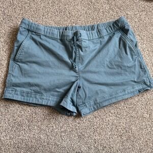 Carve Designs Womens Teal Blue Pull On Drawstring Cotton Stretch Shorts Size 10